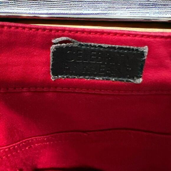 Celebrity Pink Jeans Red Hipster High Rise Skinny size 1 - Picture 4 of 4